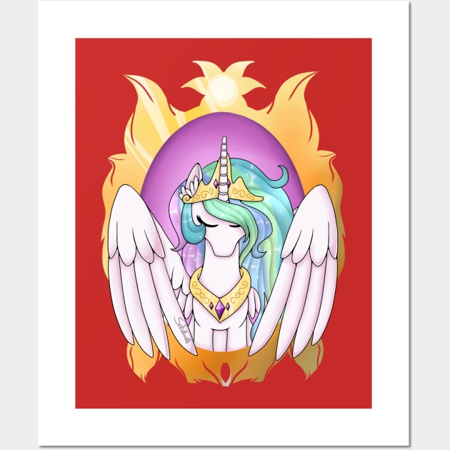 Princess Celestia Wall Art by Spokenmind93